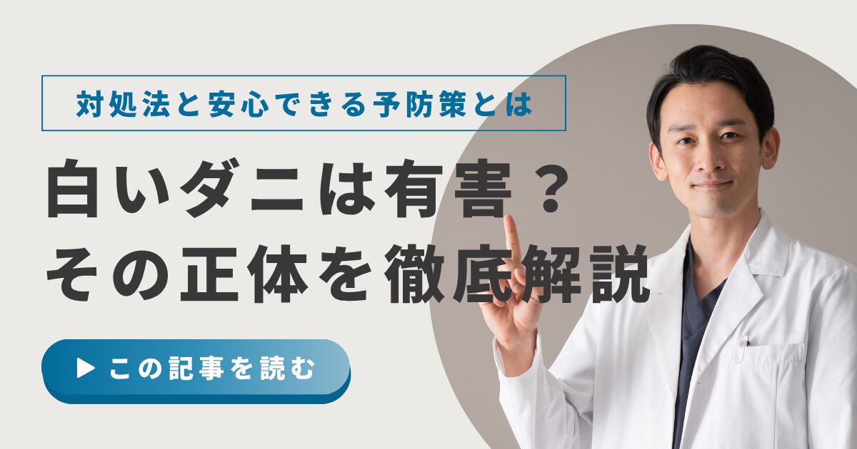 白いダニの正体とは？見つけたときの対処法と安心できる予防策を徹底解説