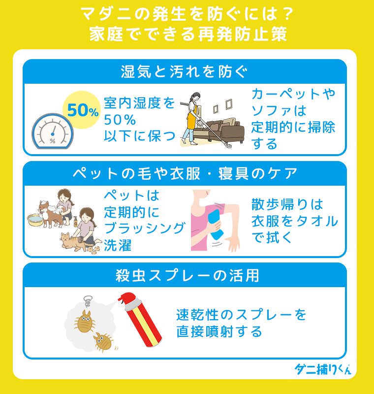 マダニの発生を防ぐには？家庭でできる再発防止策