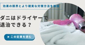 ダニはドライヤーで退治できる？効果の限界とより確実な対策方法を解説