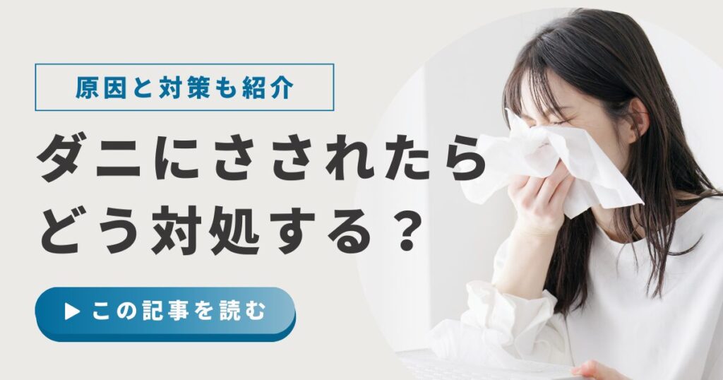 ダニに刺された肌の赤みとかゆみの症状イメージ