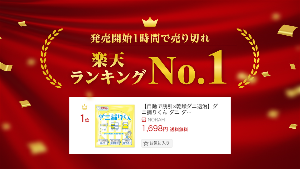 発売開始1時間で売り切れ 楽天ランキングNo.1